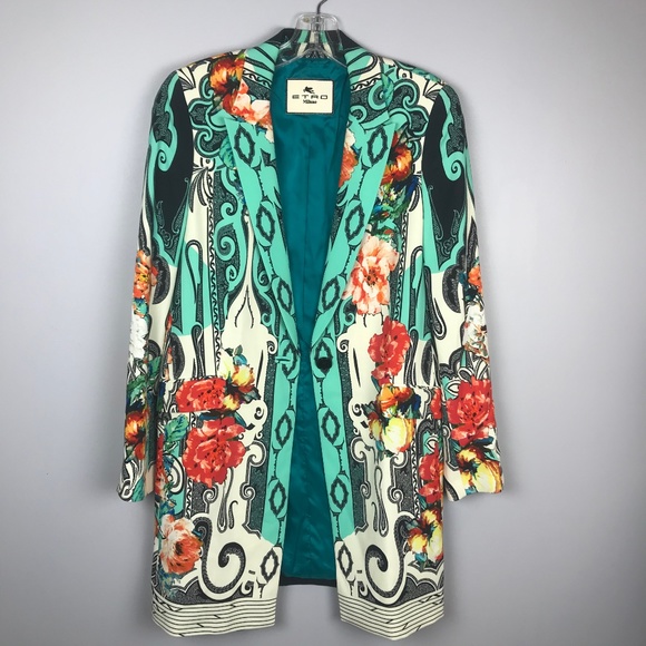 Etro Milano Colorful Floral Long Jacket - Picture 7 of 11